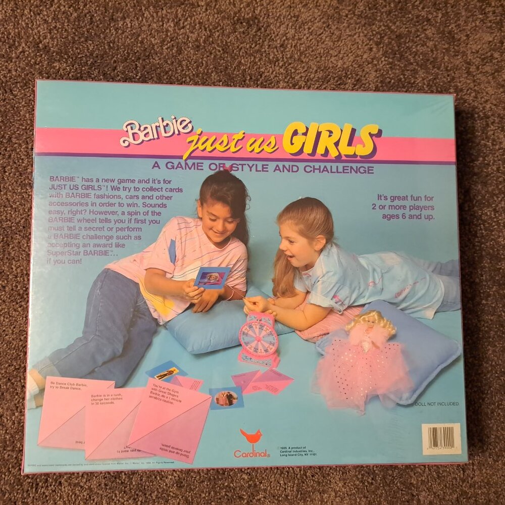 NIB Vintage 1989 Barbie Just Us Girls Game by Cardinal,Factory Sealed,#3900 - Picture 3 of 7